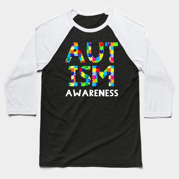 Autism Awareness Puzzle Piece - Gift for Autism Day Baseball T-Shirt by Arteestic